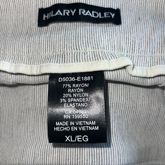 HILARY RADLEY Off-White & Grey Bermuda Pull On Shorts-XL NWT - Picture 9 of 11